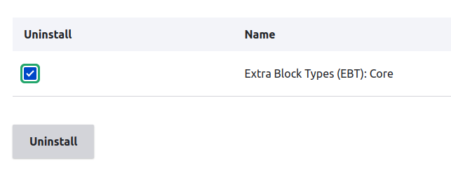 Eliminar módulo EBT Core